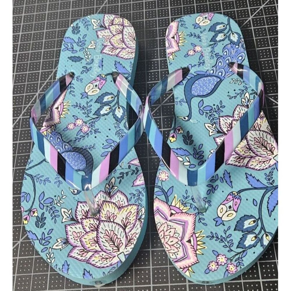 VERA BRADLY FLIP‎ FLOP floral print sz Small ( US 6-7)